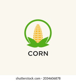 Abstract Corn logo design. Corn plant icon vector design