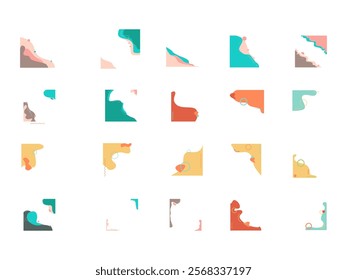 Abstract Corner Blob Element Set