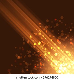 Abstract corner glitter circle and line background. Vector illustration