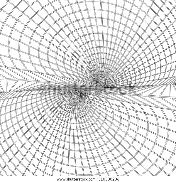 Abstract Corner Recurrent Tunnel Structure Vector Stock Vector (Royalty ...