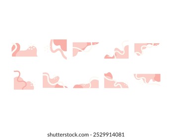 Abstract Corner Shape Element Set