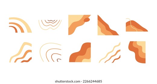 Abstract Corner Shape Vector Set