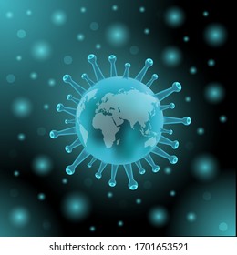 Concepto del Globe del virus Corona abstracto