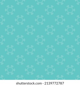 Abstract corona virus seamless pattern, virus and microbe background concept