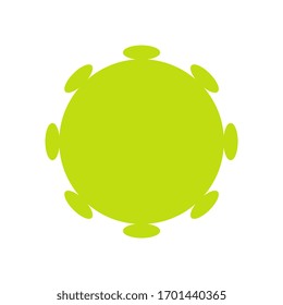 Abstrakte Corona-Virusform auf Hintergrund, Vektorillustration-Illustration-Design