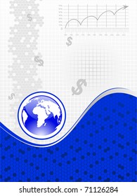 abstract corporate background with dollar symbol, globe