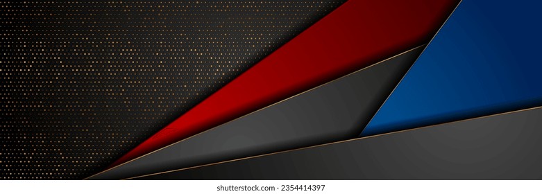 Abstract corporate background with golden dots. Luxury glitter geometric vector banner design