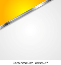 Abstract corporate background with metallic stripe. Vector design