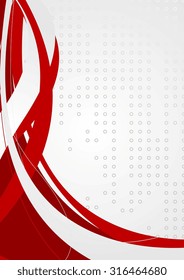 Abstrakter Unternehmenshintergrund mit roten Wellen. Vektorgrafik
