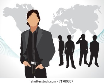 abstract corporate background with silhouette vector illustration