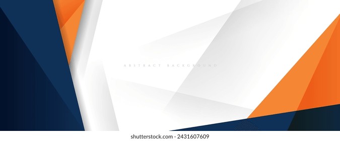 fondo de banner corporativo abstracto con rayas azules y naranjas superpuestas. ilustración vectorial
