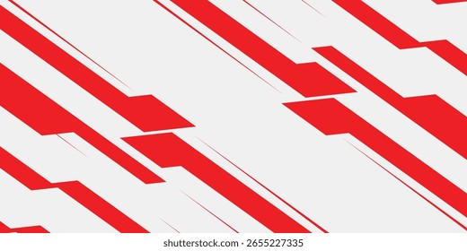 Abstract corporate banner web design red and white geometric diagonal on white background technology concept,vector illustration