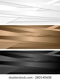 Abstract corporate banners with stripes. Vector design