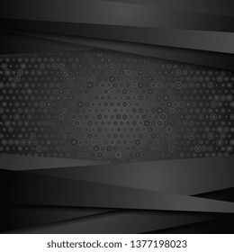 Resumen del fondo tecnológico de las bandas negras corporativas. Diseño de vectores