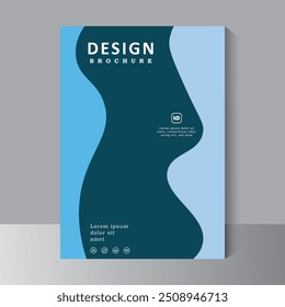 Modelo de design de folheto corporativo em tamanho A4. design de modelo moderno para capa de livro, relatório anual, revista, cartaz, apresentação de negócios, portfólio, folheto, banner, site.