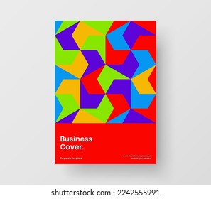 Abstrakte Corporate Broschüre, Vektordesign-Illustration. Minimalistische geometrische Muster-Beilage Vorlage.