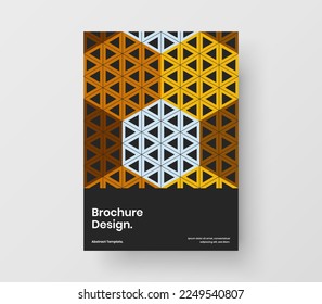 Abstract corporate brochure vector design layout. Colorful mosaic tiles presentation template.