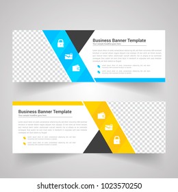 abstract corporate business banner template, horizontal advertising business banner layout template flat design set , clean geometric abstract cover header background template for website design.