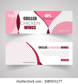 Abstract corporate business banner template, horizontal advertising business banner layout template flat design set , clean geometric abstract cover header background template for website design,