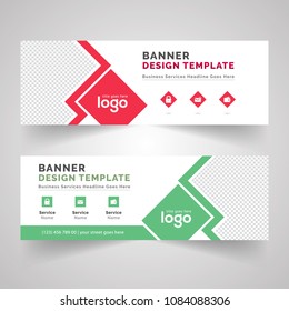 Abstract corporate business banner template, horizontal advertising business banner layout template flat design set , clean geometric abstract cover header background template for website design,