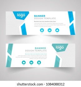 Abstract corporate business banner template, horizontal advertising business banner layout template flat design set , clean geometric abstract cover header background template for website design,