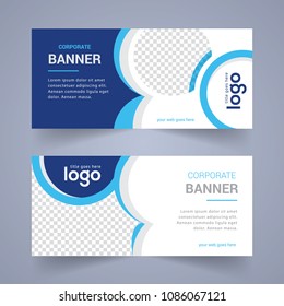 Abstract corporate business banner template, horizontal advertising business banner layout template flat design set , clean geometric abstract cover header background template for website design,