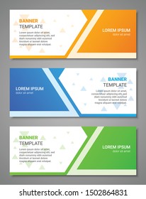 Abstract corporate business banner template set, vector illustration