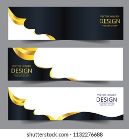 Abstract corporate business banner web template, horizontal advertising business banner layout template flat design set , clean geometric abstract cover header background template for website design.