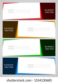 Abstract corporate business banner web template, vector illustration