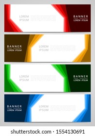 Abstract corporate business banner web template, vector illustration