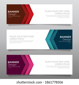 Abstract Corporate Business Banner Web Template Vector. Clean modern geometric abstract background layout for website design. Simple creative cover header. In rectangle size.