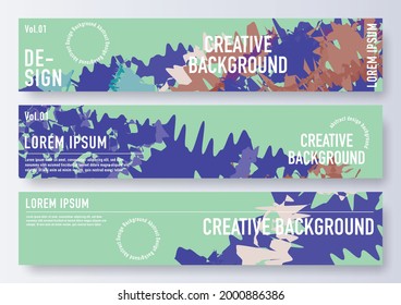 Abstract corporate business banner web template, horizontal advertising. Abstract header colors shape vector design.