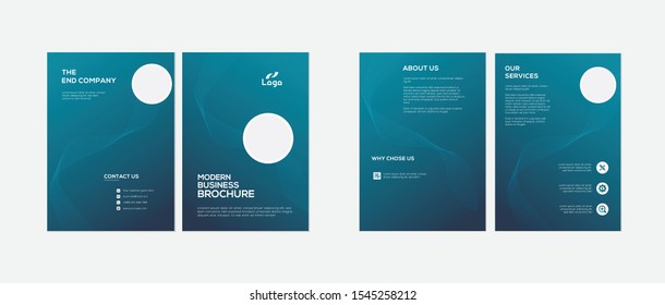 Abstract corporate business brochure template design