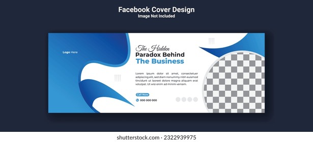 Abstract corporate business digital agency for social media facebook cover banner template.