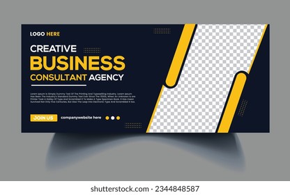 Abstract corporate business digital agency for social media Facebook cover banner template