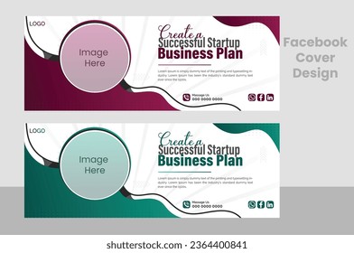 Abstract corporate business digital agency for social media Facebook cover banner template, Corporate business social media design Facebook cover Design.