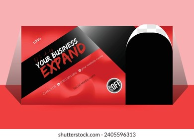 Abstract corporate business digital agency for social media cover banner design template