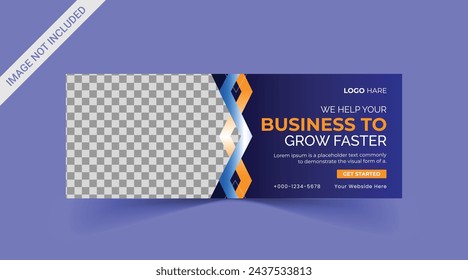 Abstract corporate business digital agency for social media cover and banner template