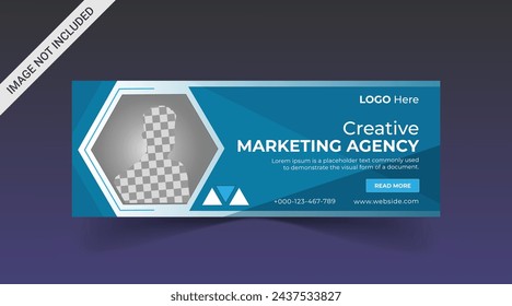 Abstract corporate business digital agency for social media cover and banner template