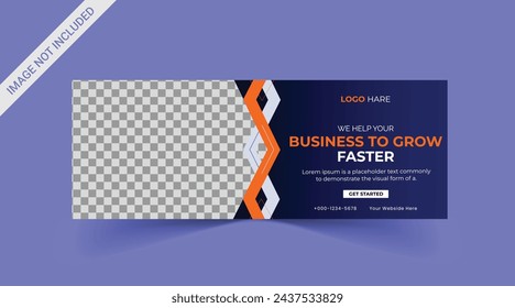 Abstract corporate business digital agency for social media cover and banner template