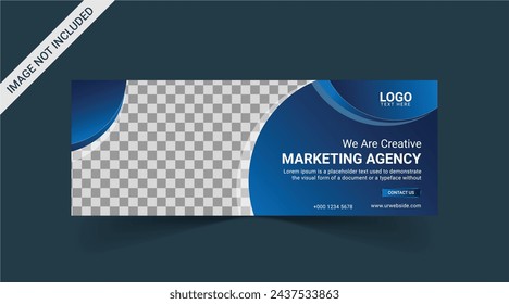 Abstract corporate business digital agency for social media cover and banner template