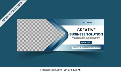 Abstract corporate business digital agency for social media cover and banner template