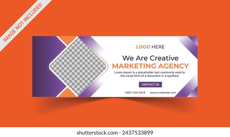 Abstract corporate business digital agency for social media cover and banner template