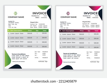 Abstract Corporate Business Invoice Template