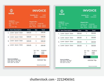 Abstract Corporate Business Invoice Template