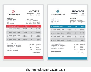 Abstract Corporate Business Invoice Template