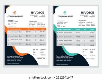 Abstract Corporate Business Invoice Template