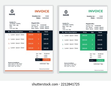 Abstract Corporate Business Invoice Template