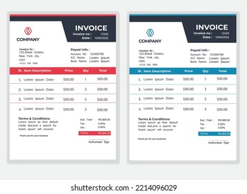 Abstract Corporate Business Invoice Template