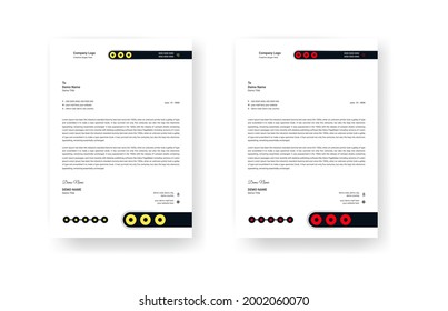 Abstract corporate business letterhead design template